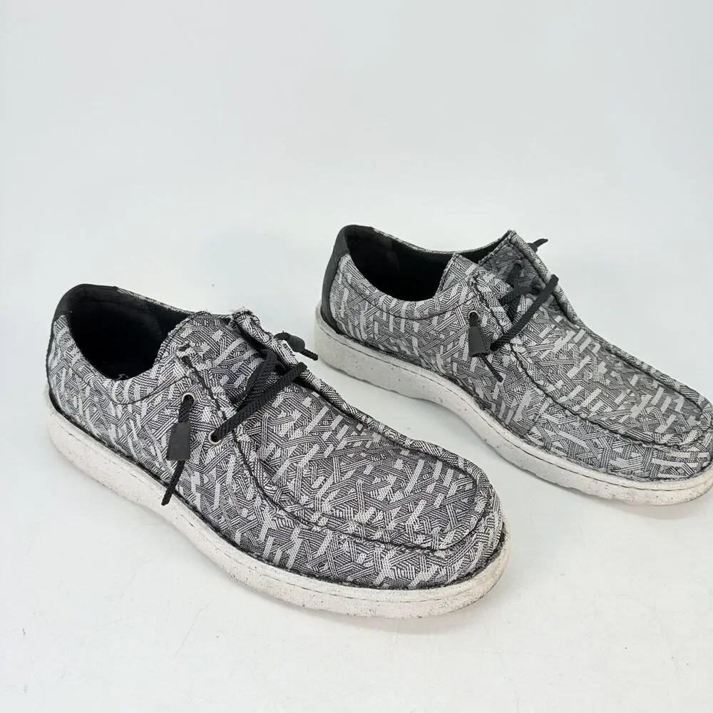Justin JM315 Hazer Moc Toe Casual Slip On Driving Shoes Gray Men’s US 13